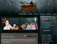 Tablet Screenshot of halloweendepot.ca